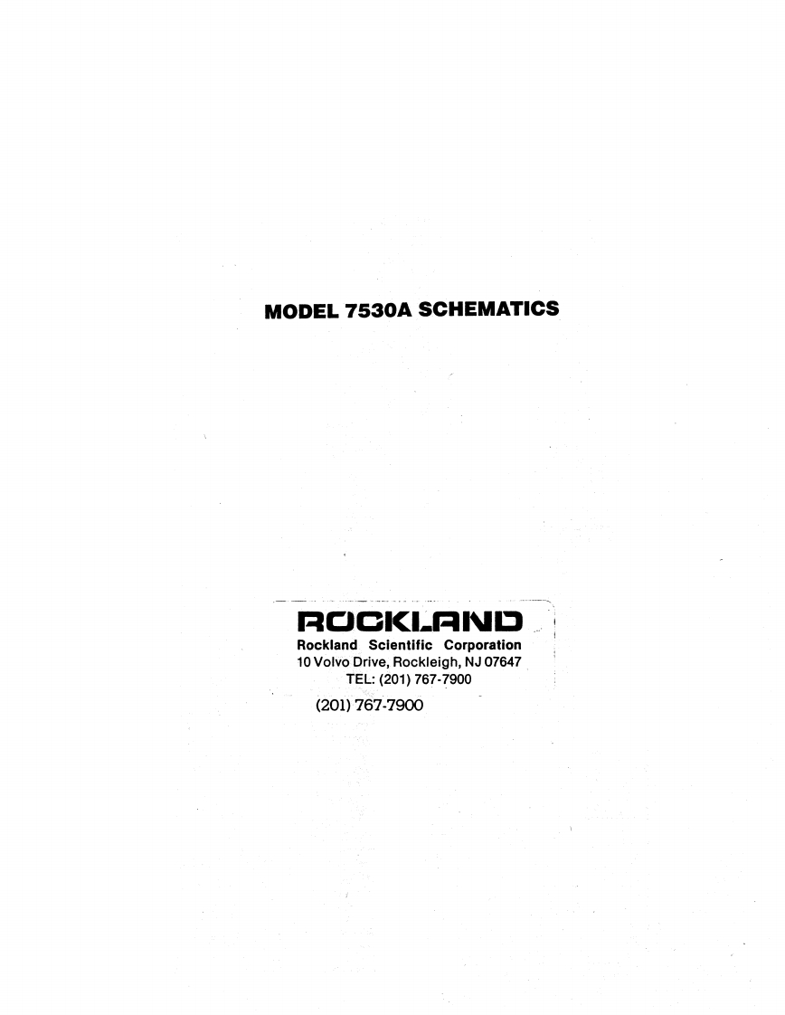 Rockland_7530A_电器原理图手册s
