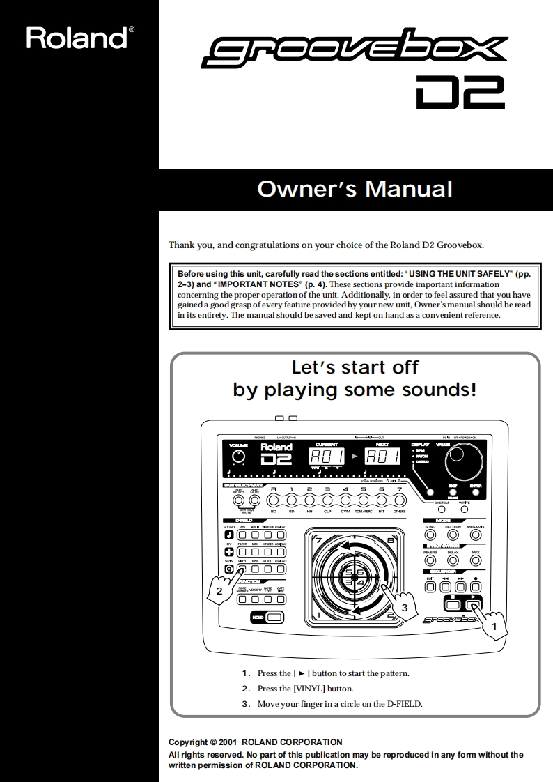 Roland-D2_Groovebox操作说明书手册