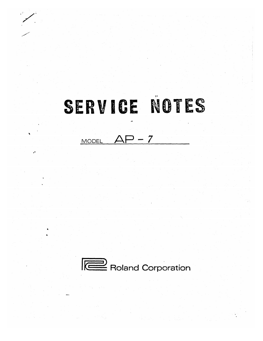 Roland-Jet-Phaser-AP-7-维修手册含电器原理图
