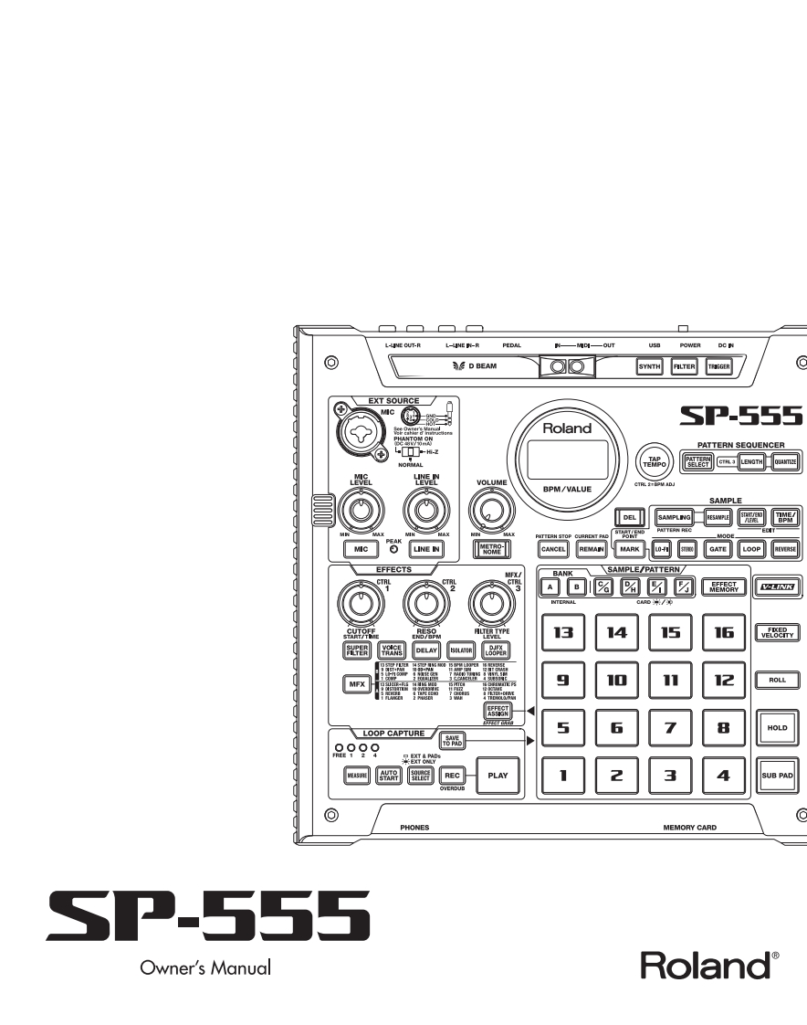 RolandSP555-user使用说明书手册