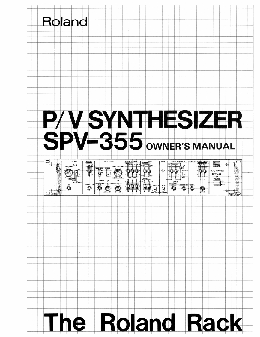 RolandSPV-355使用说明书手册
