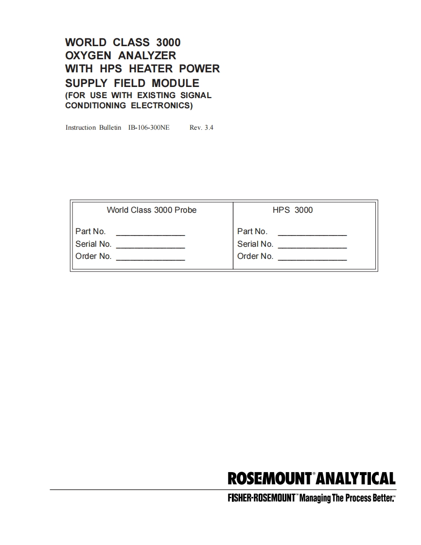 Rosemount-3000-Gas-Analyzer-User-Manual操作说明书手册新质力文库 - 聚焦新质生产力发展的数字化知识库_行业洞察 / 理论成果 / 实践指南免费下载新质力文库