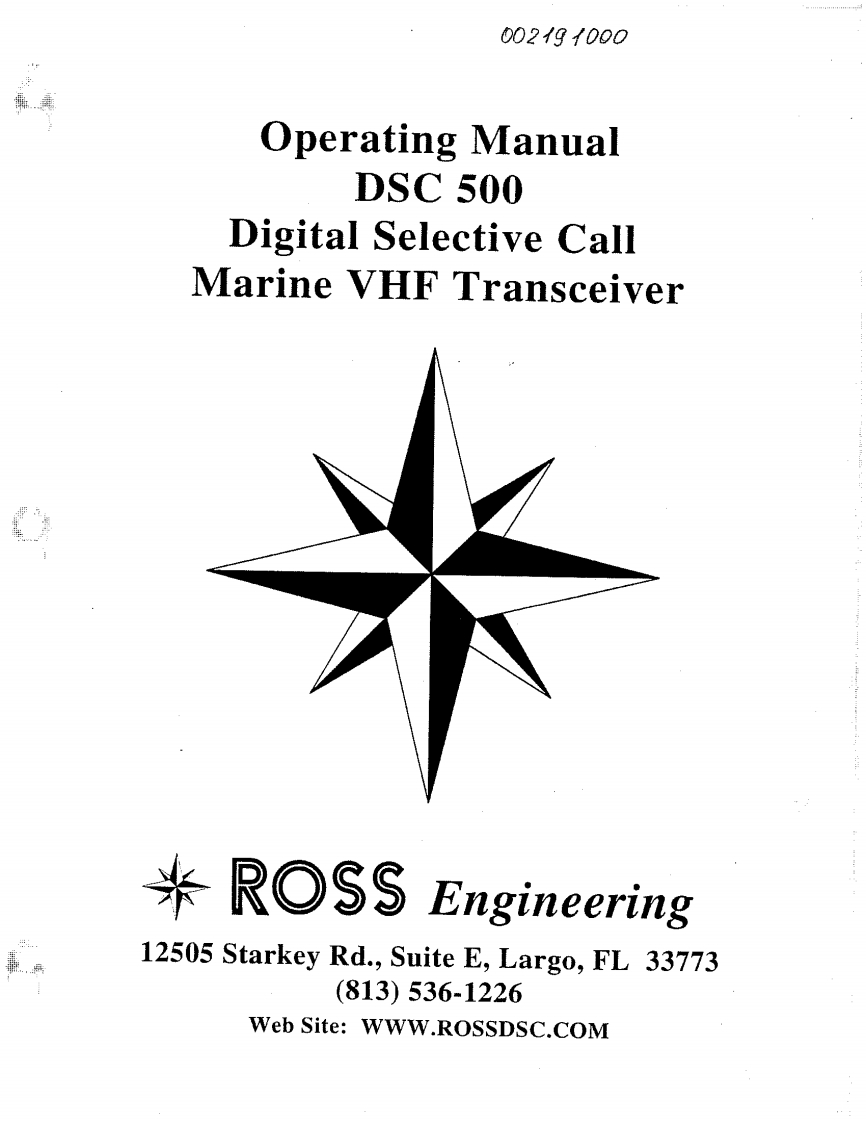 Ross_DSC_500_(Operating_Manual操作说明书手册)