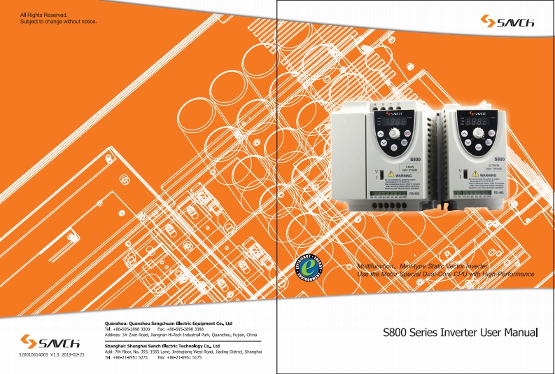 S800_manual安装调试说明书手册