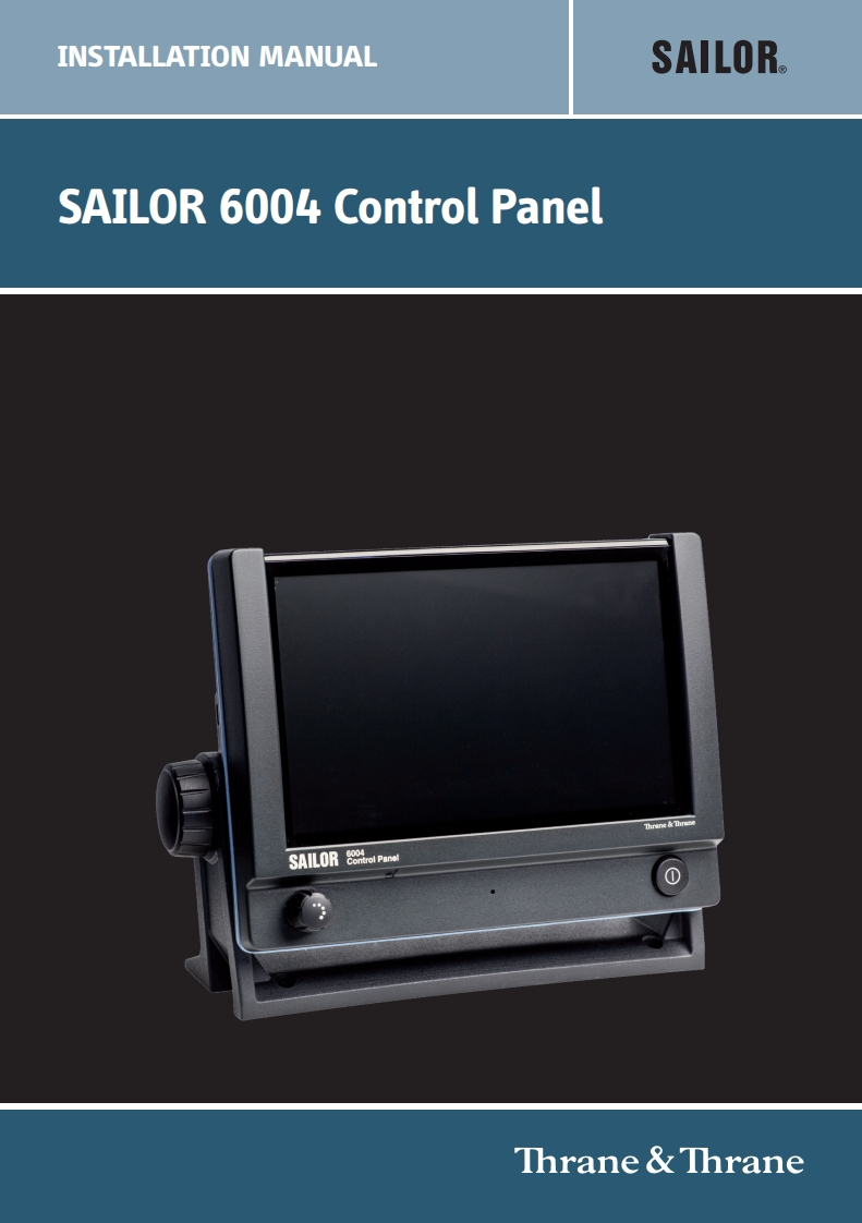 SAILOR-6004-Control-Panel-Installation-操作说明书手册