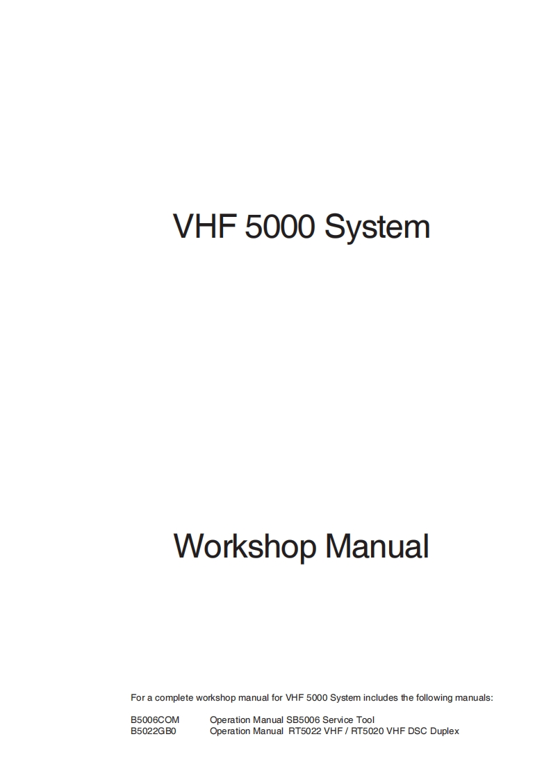 SAILOR-RT5022-Workshop_Manual维修维护手册