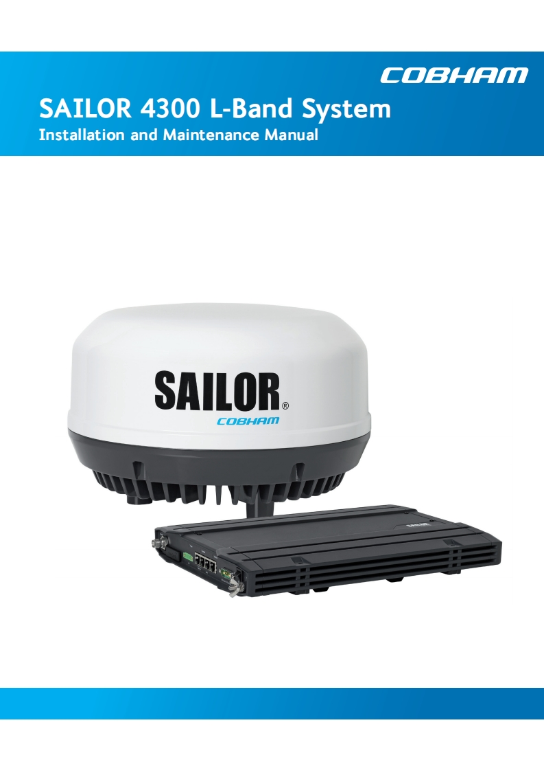 SAILOR_4300_L-Band_-_Installation_操作说明书手册