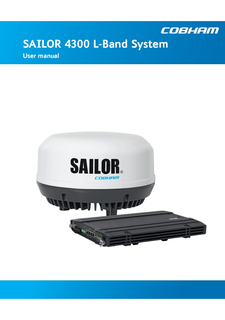 SAILOR_4300_L-Band_-_User_操作说明书手册