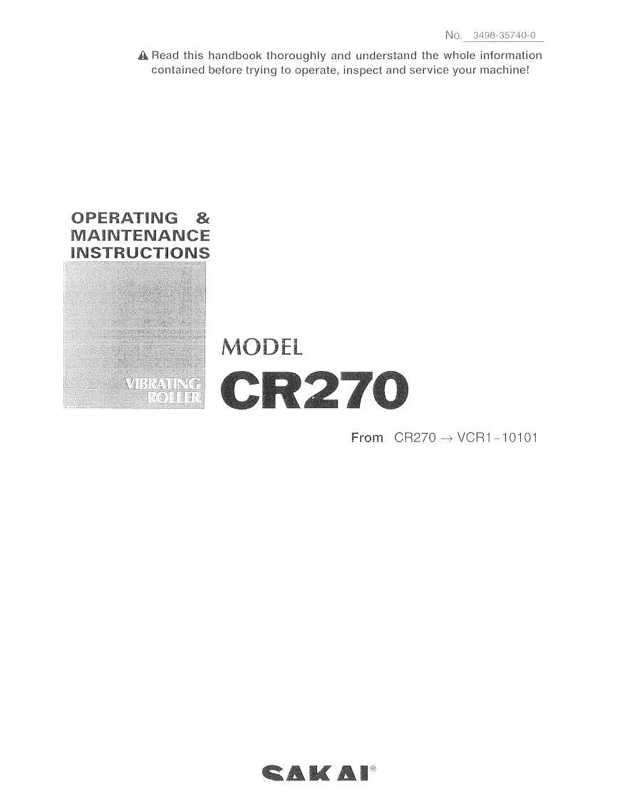 SAKAI酒井CR270-OPERATORS-MANUAL