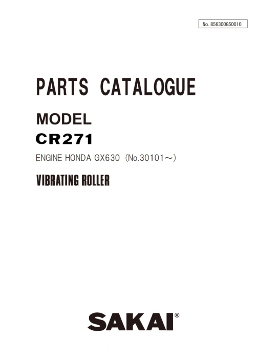 SAKAI酒井CR271-Parts-Manuals_856300G5001030101-找手册网