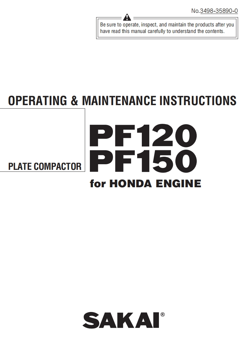 SAKAI酒井PF120-PF150-Operator-Manual