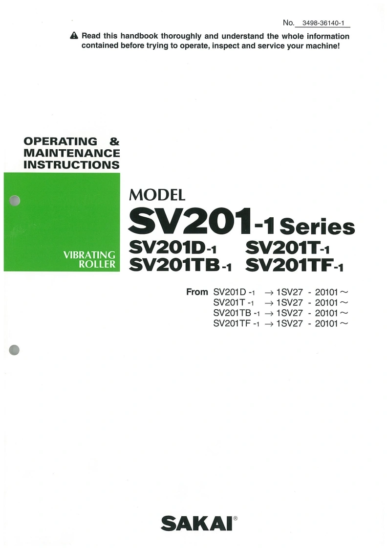 SAKAI酒井SV201-1-OP-Manual