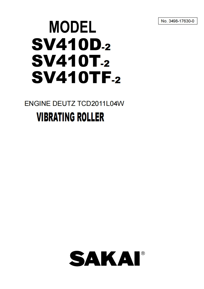SAKAI酒井SV410-2-Parts