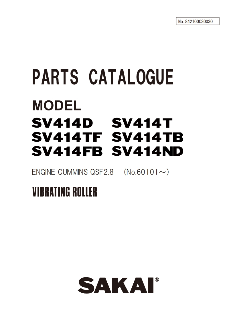 SAKAI酒井SV414-parts-catalog