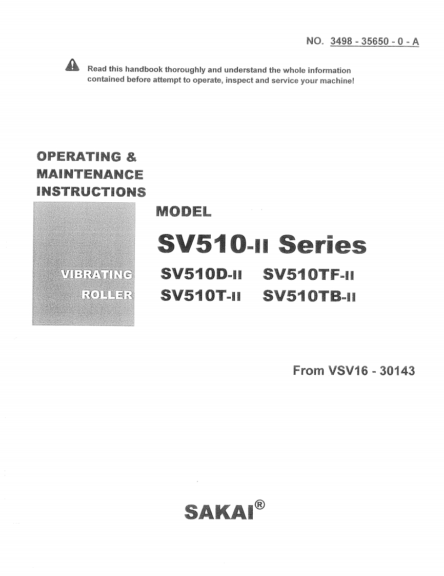 SAKAI酒井SV510-II-OPERATORS-MANUAL