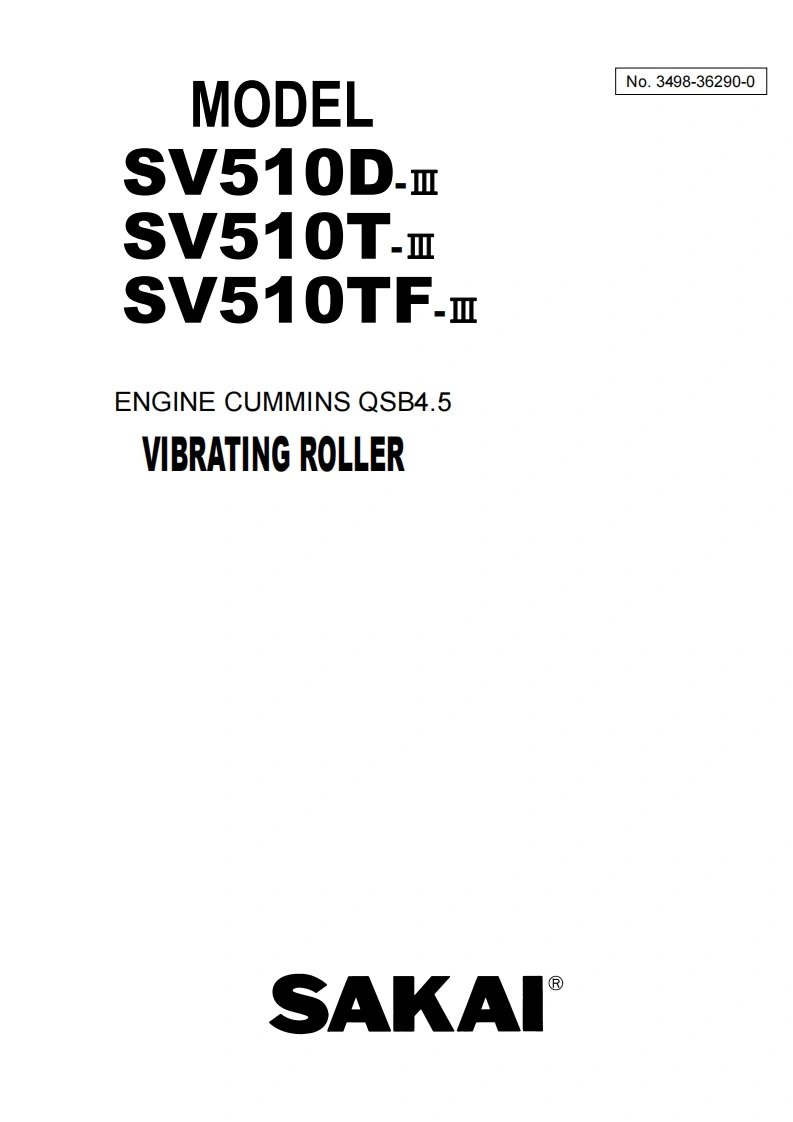 SAKAI酒井SV510-III-Parts