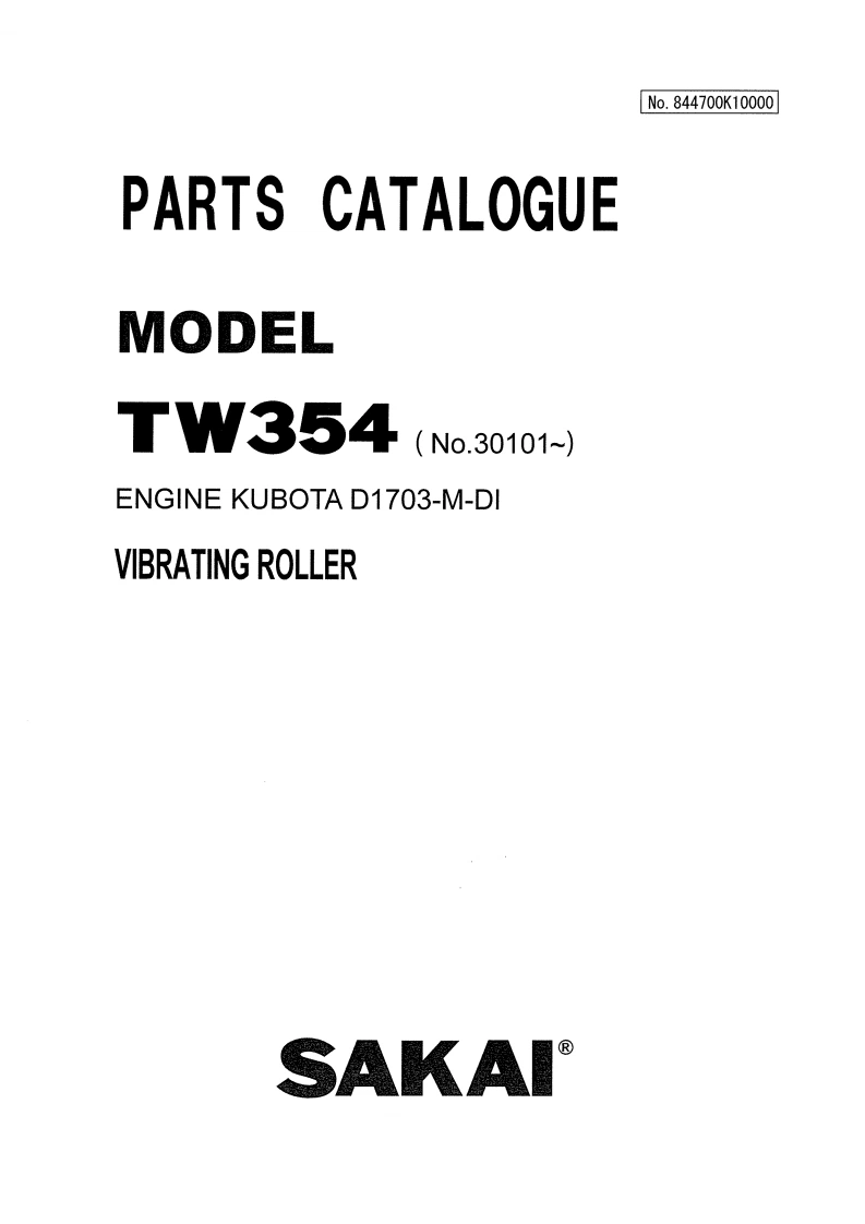 SAKAI酒井TW354-Parts