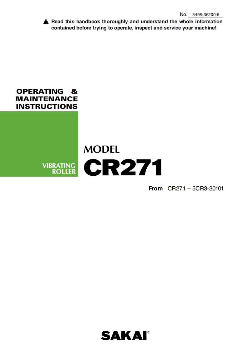 SAKAI酒井◎-CR271HONDA-OPERATION-MANUAL-3498-36200-5