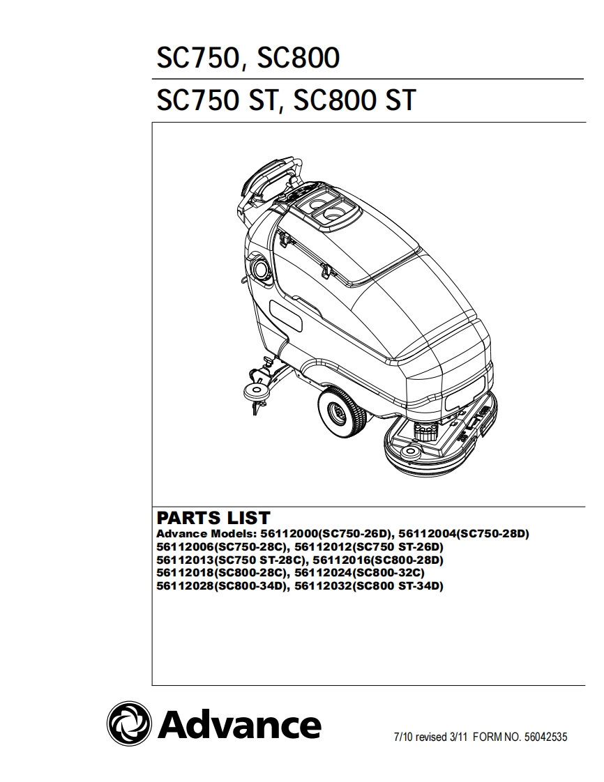 SC750-parts维修零部件手册
