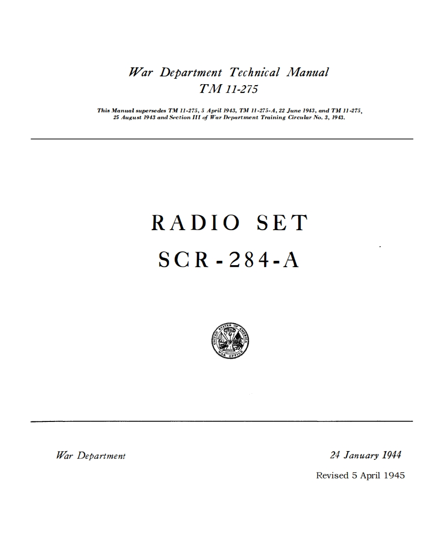 SCR-284A_serv维修维护手册_user_TM11-275_1945
