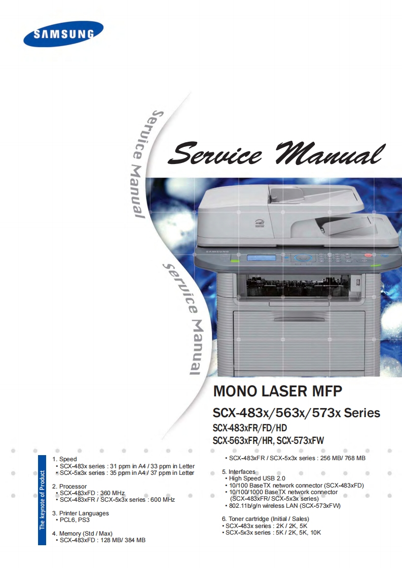 SCX-4833打印机维修手册