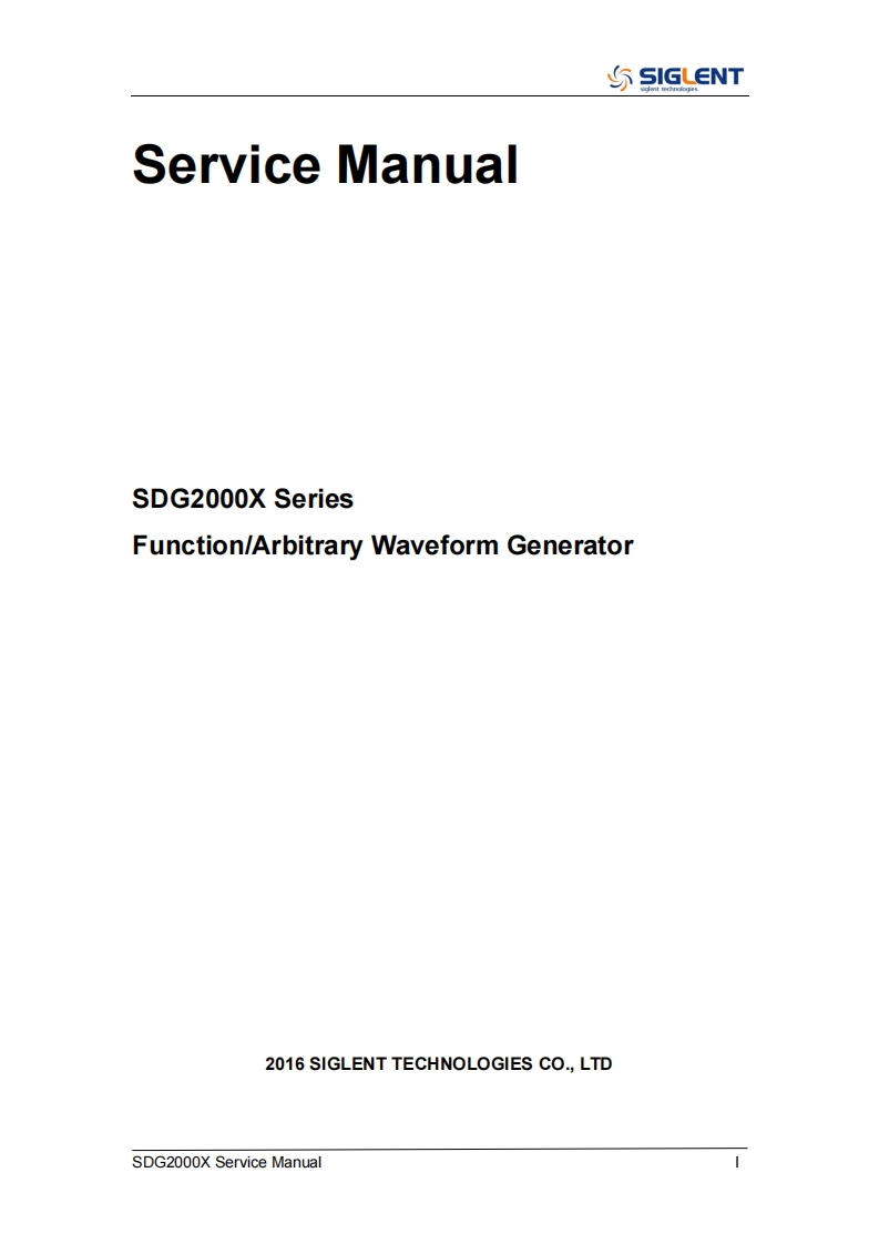 SDG2000X_Service操作说明书手册_EN