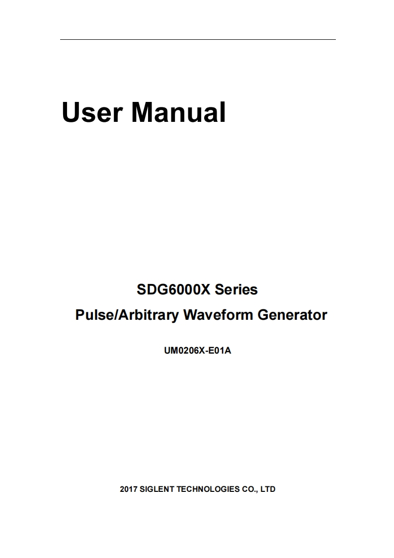 SDG6000X_User操作说明书手册