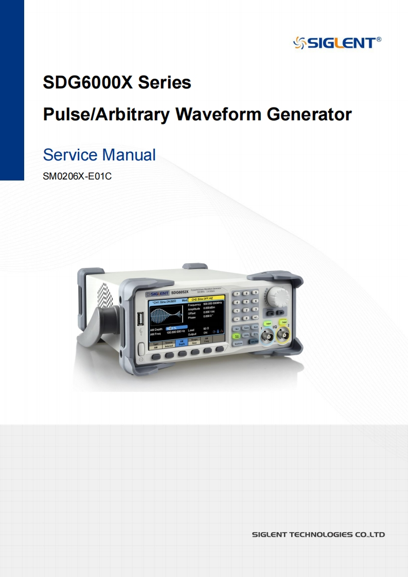 SDG6000X维修维护说明书手册_SM0206X-E01C