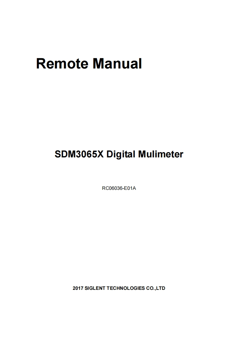 SDM3065X_Remote操作说明书手册_EN