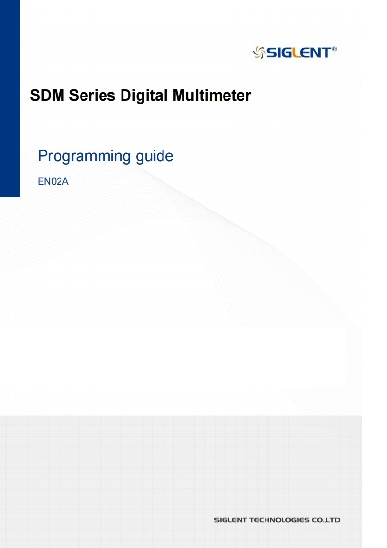 SDMSeriesDigitalMultimeter_编程操作说明书手册_EN02A
