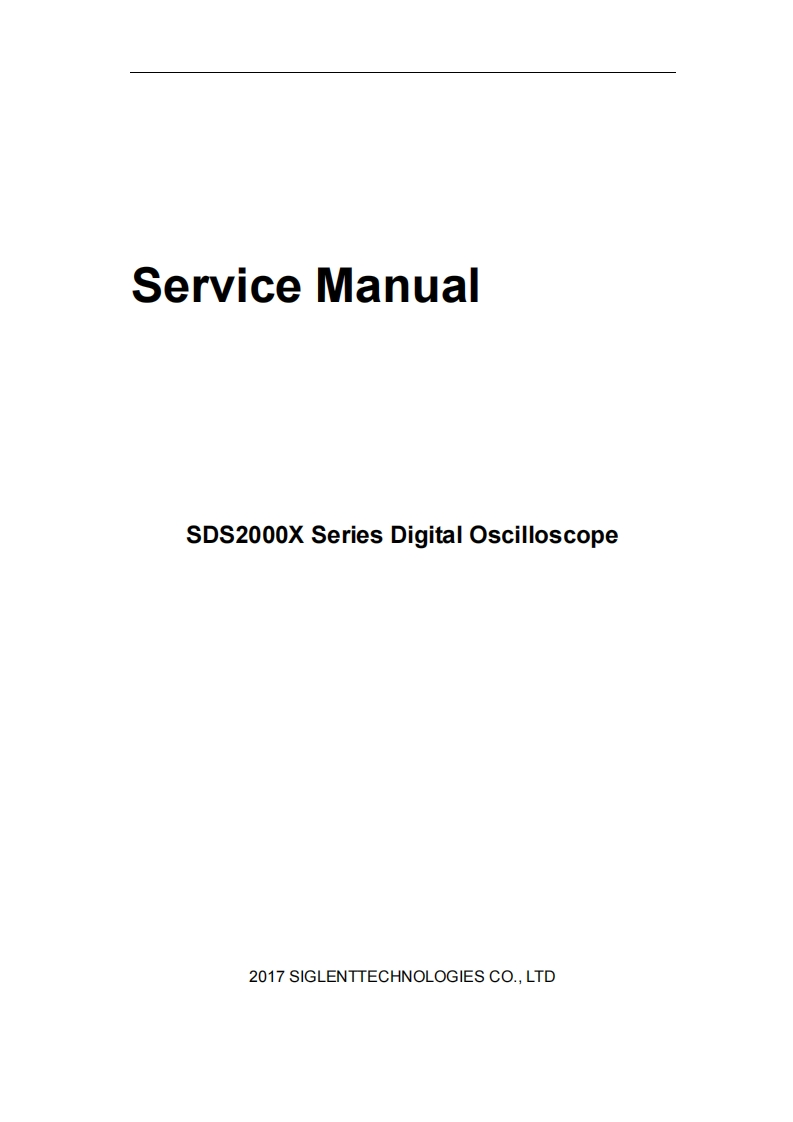 SDS2000X_Service操作说明书手册