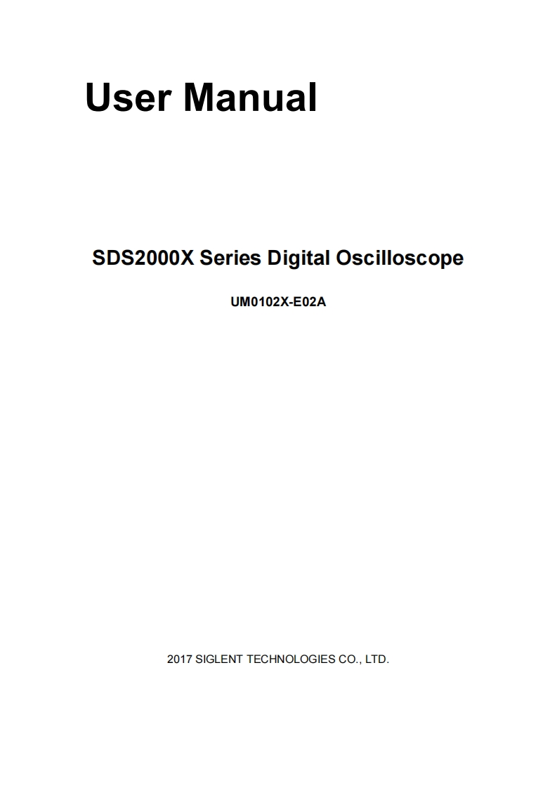 SDS2000X_User操作说明书手册