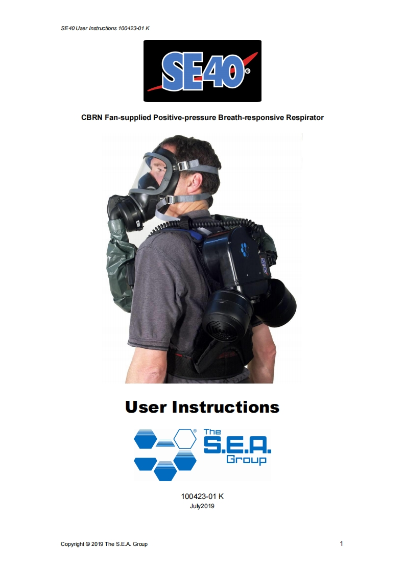 SEA-SE40-Respirator-User-Manual操作说明书手册新质力文库 - 聚焦新质生产力发展的数字化知识库_行业洞察 / 理论成果 / 实践指南免费下载新质力文库