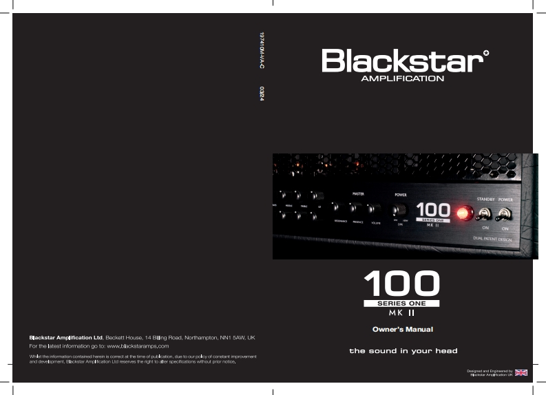 SERIES-ONE-100-MK-II-操作说明书手册