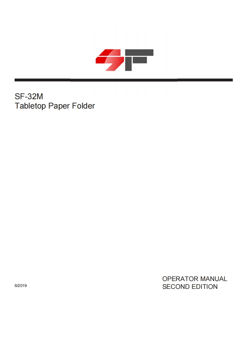 SF-32M-Operational-操作说明书手册