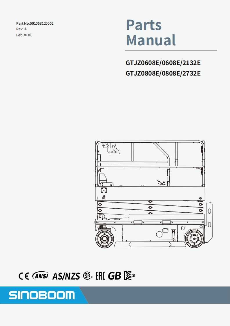 SINOBOOM星邦重工2132E2732E-Parts-Manual零部件说明书手册