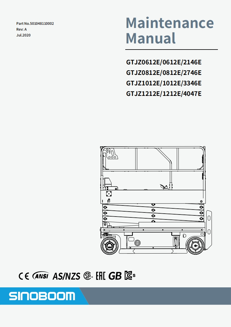 SINOBOOM星邦重工2146E2746E3346E4047E-Maintenance-Manual维修维护说明书手册新质力文库 - 聚焦新质生产力发展的数字化知识库_行业洞察 / 理论成果 / 实践指南免费下载新质力文库