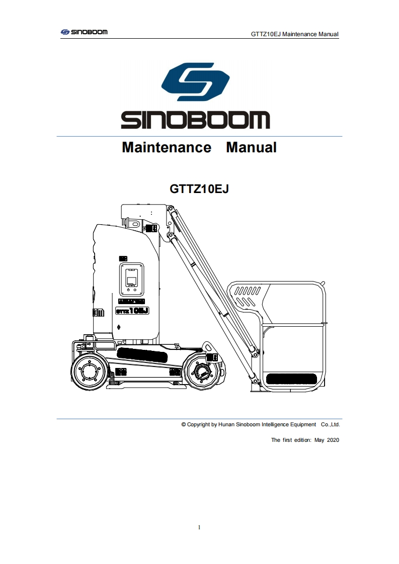 SINOBOOM星邦重工Maintenance-Manual维修维护说明书手册-ML270EJ