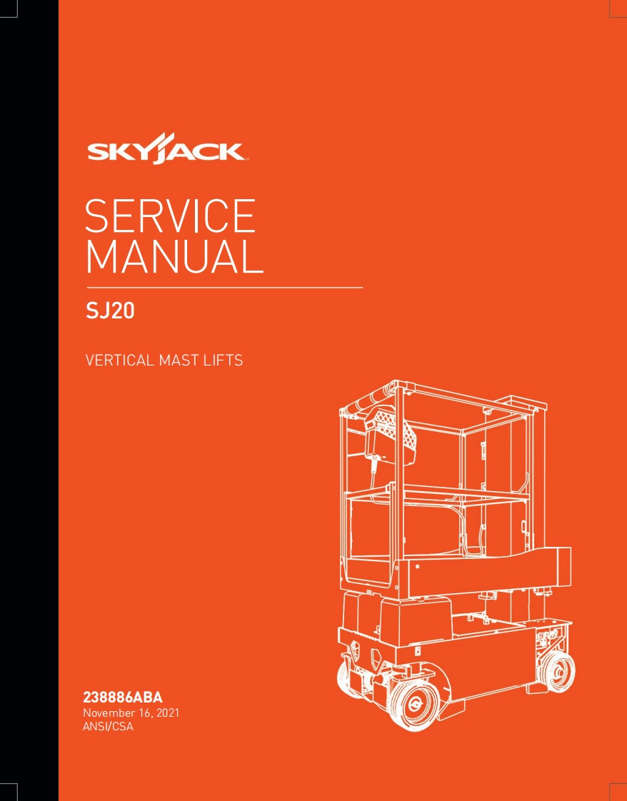 SKYJACT-SJ20-Service-Manual维修保养说明书手册