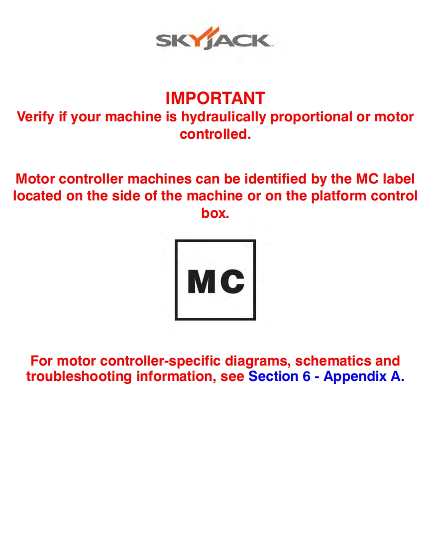 SKYJACT-Skyjack-3226-Service-Manual维修保养说明书手册
