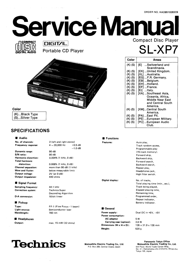 SL-XP7-service-manual维修手册
