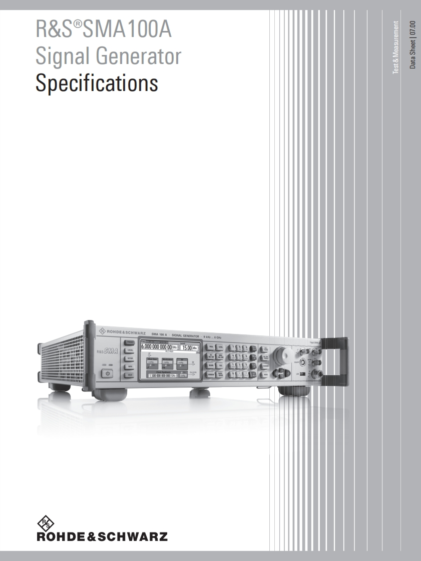 SMA100A--用户操作维护说明书手册