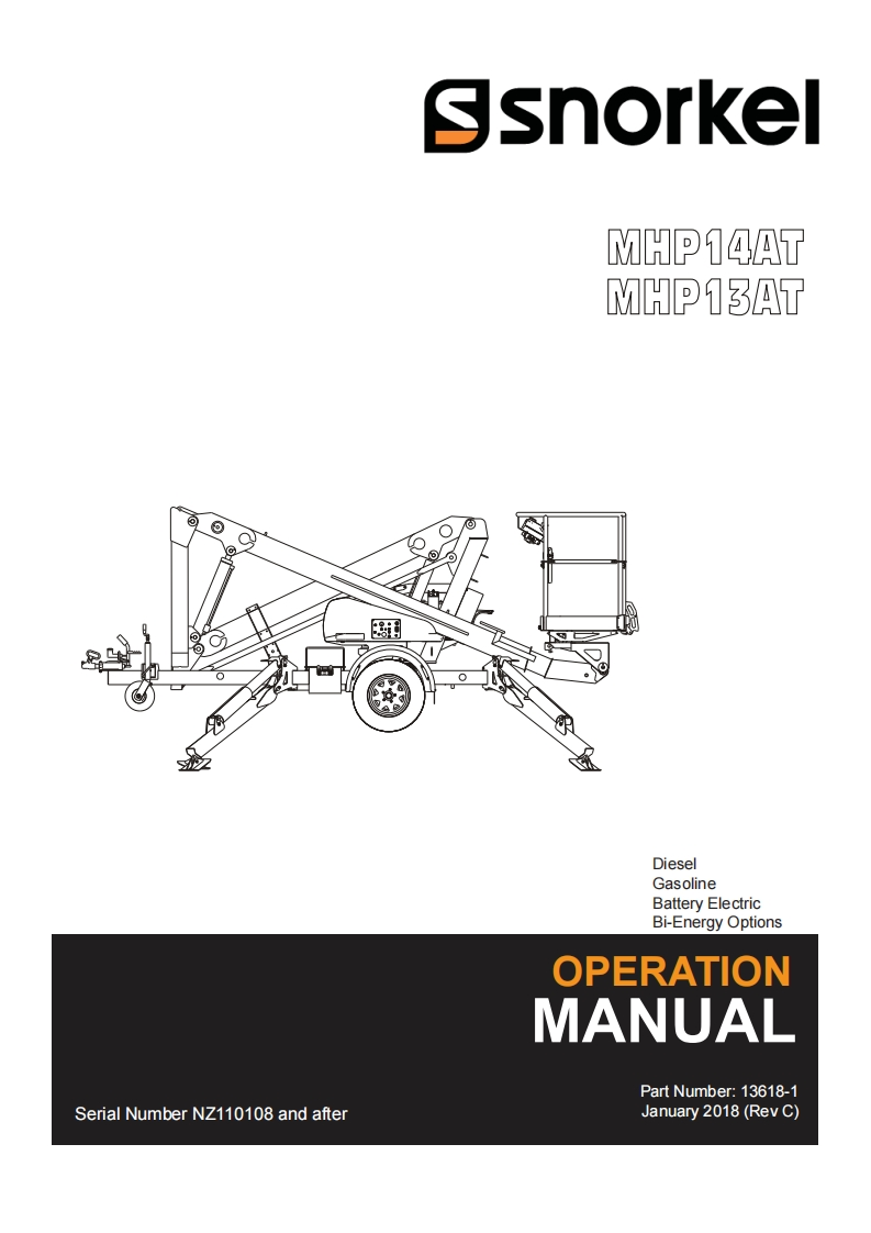 SNORKEL--MHP14AT-Operations-Manual-Rev-C操作与维修手册