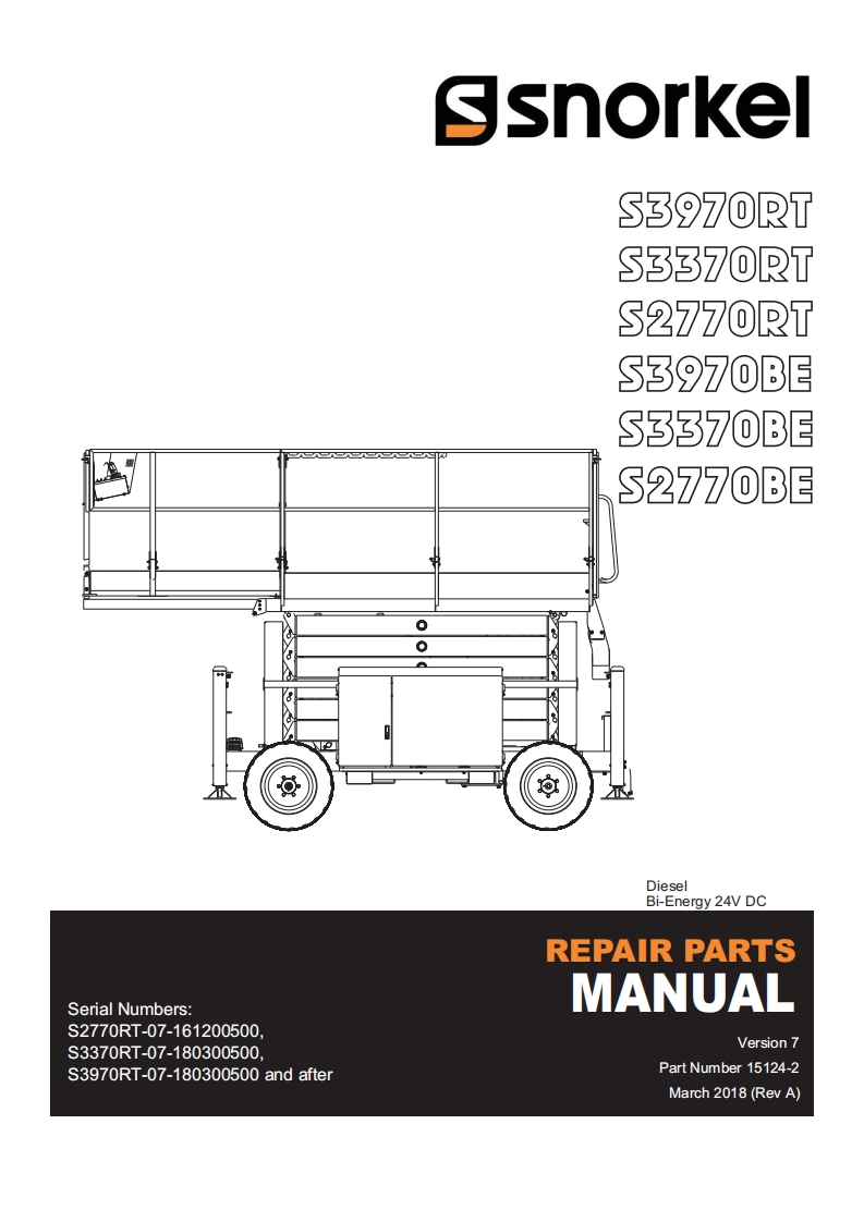 SNORKEL--S2770RT-S3370RT-S3970RT-Parts-Manual-Rev-A(1)操作与维修手册