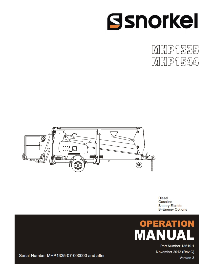 SNORKEL-13619-1-MHP13-35-V3-Operation-Manual-Nov.2012-Rev-C操作与维修手册