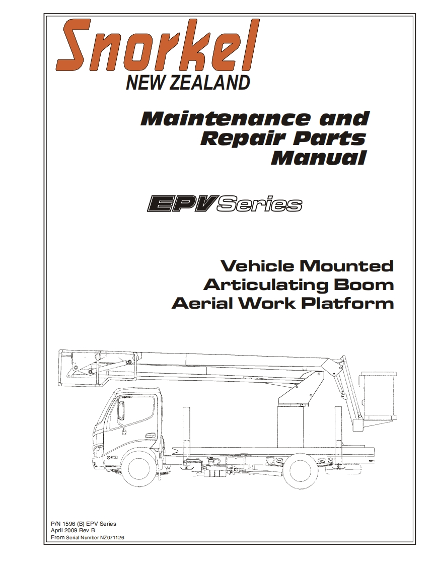 SNORKEL-EPV16-Repair-Parts-Manual-April-2009-Rev-B操作与维修手册