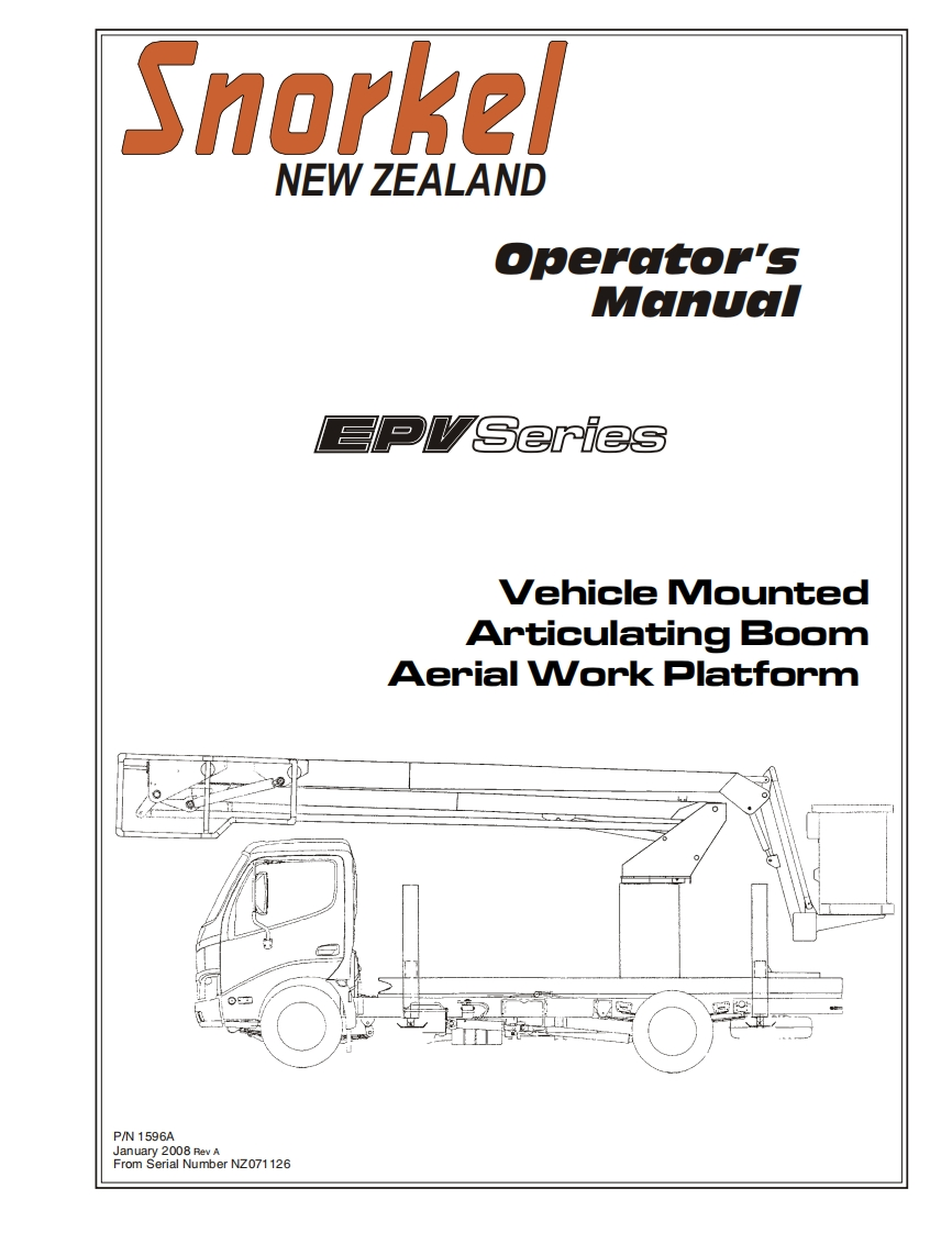 SNORKEL-EPV16A操作与维修手册
