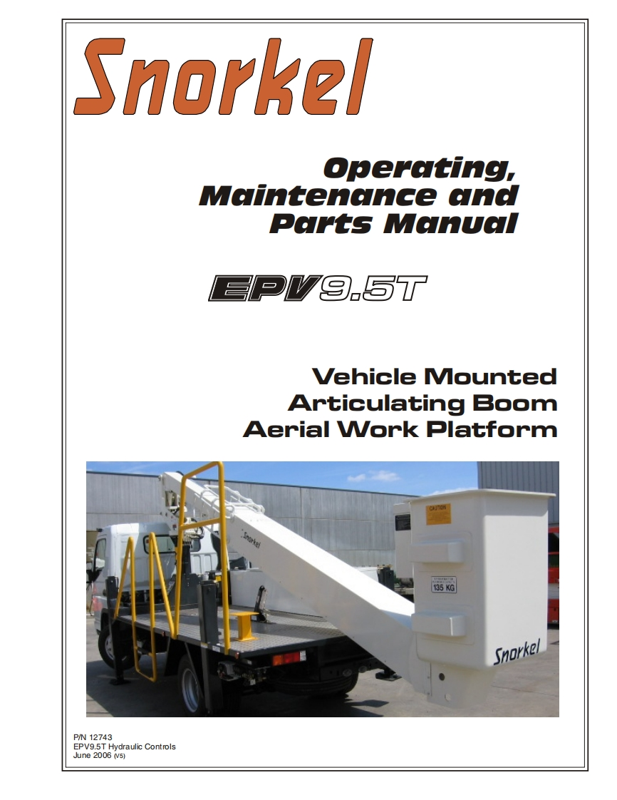 SNORKEL-EPV95操作与维修手册