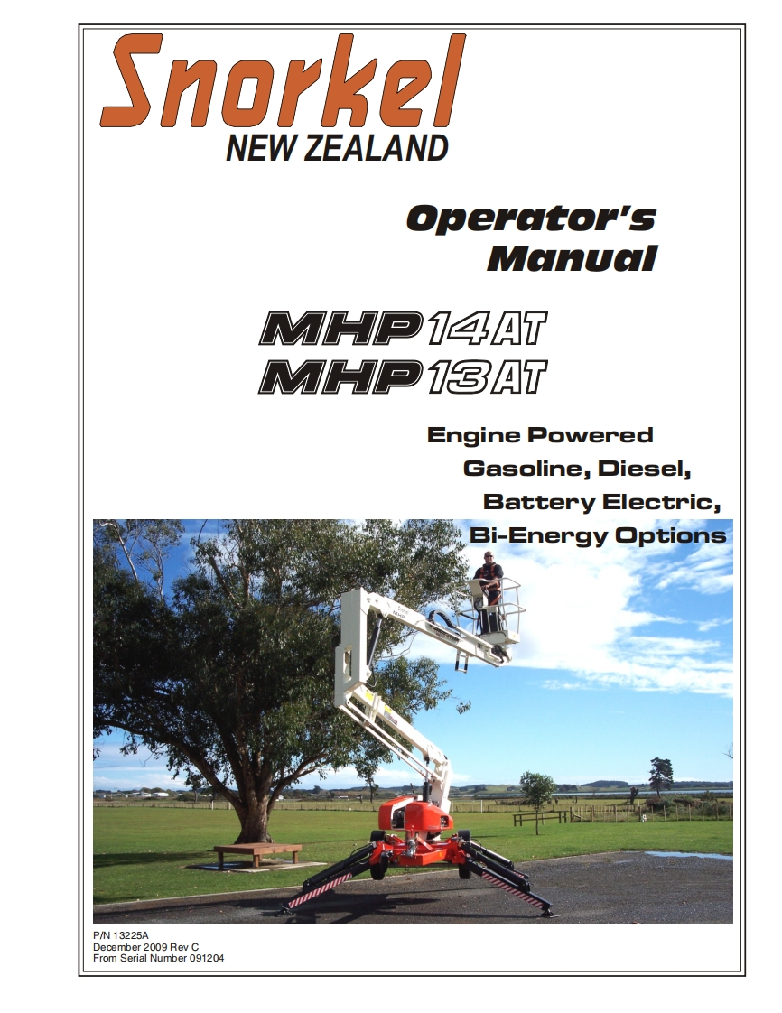 SNORKEL-MHP14AT-MHP13AT操作与维修手册