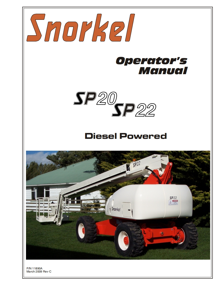 SNORKEL-SP20--SP22-Operators-Manual-March-2009操作与维修手册